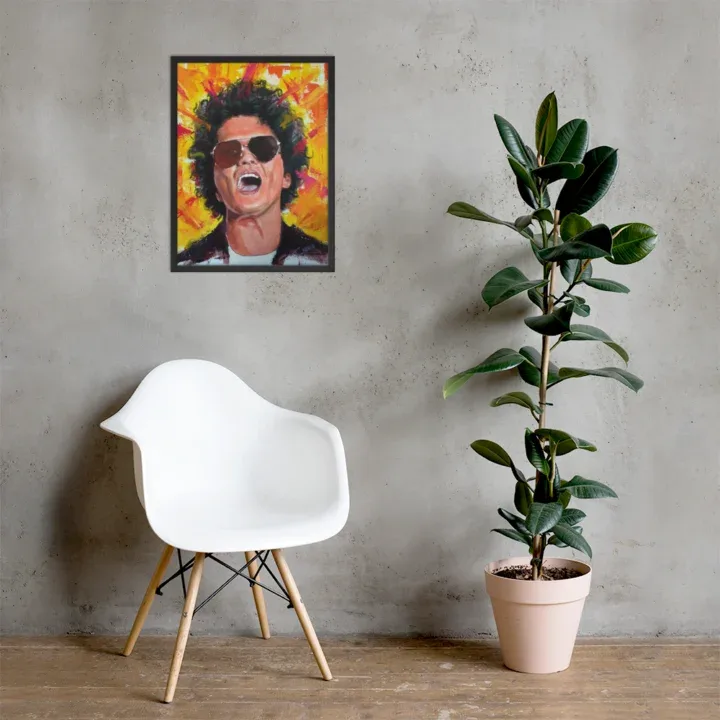 Bruno Mars Painting – Original Acrylic Wall Art Tribute to a Pop Icon - Image 3