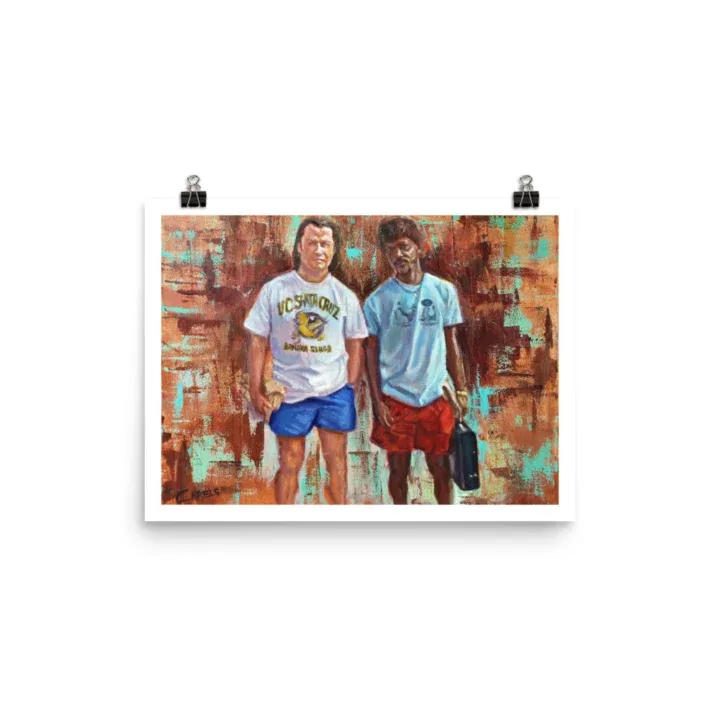 Pulp Fiction Art Print – Jules & Vincent After the Cleanup Scene - Image 2