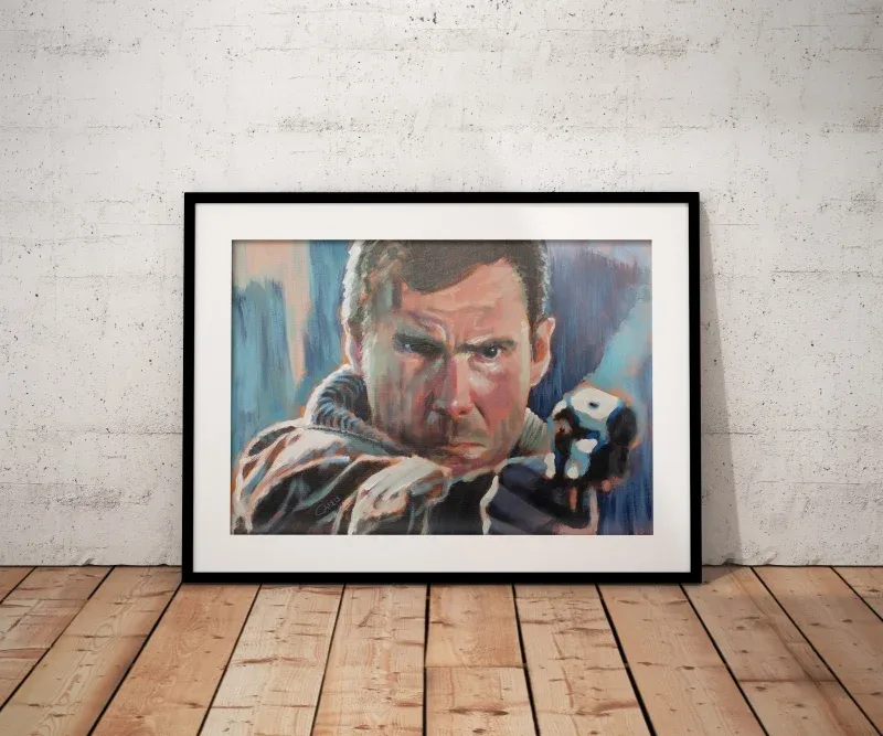 Blade Runner Painting – Rick Deckard Portrait - Image 2