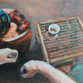 Console Gamer Painting – Original Art by Bart Carels