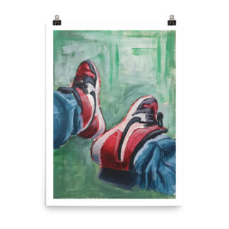 Air Jordan 1 Print – Bold sneaker art with dynamic detail for urban wall decor