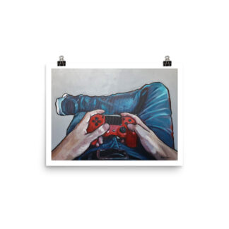 Gamer Art Print – “First Person Gamer” Video Game Poster - 12×16