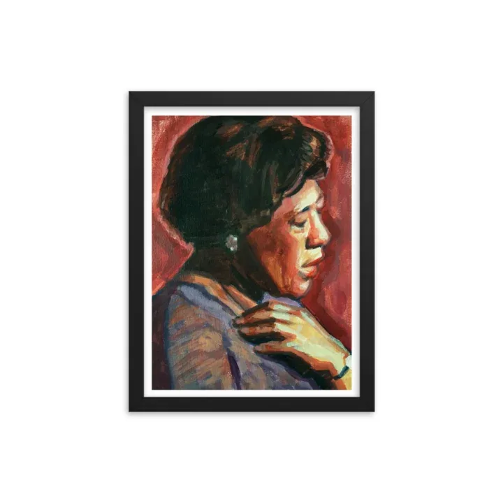Studio Bart Carels Ella Fitzgerald Framed poster - Ella Fitzgerald Art Print - Jazz Music Artwork - Jazz Music Gift - Jazz Music Wall Art