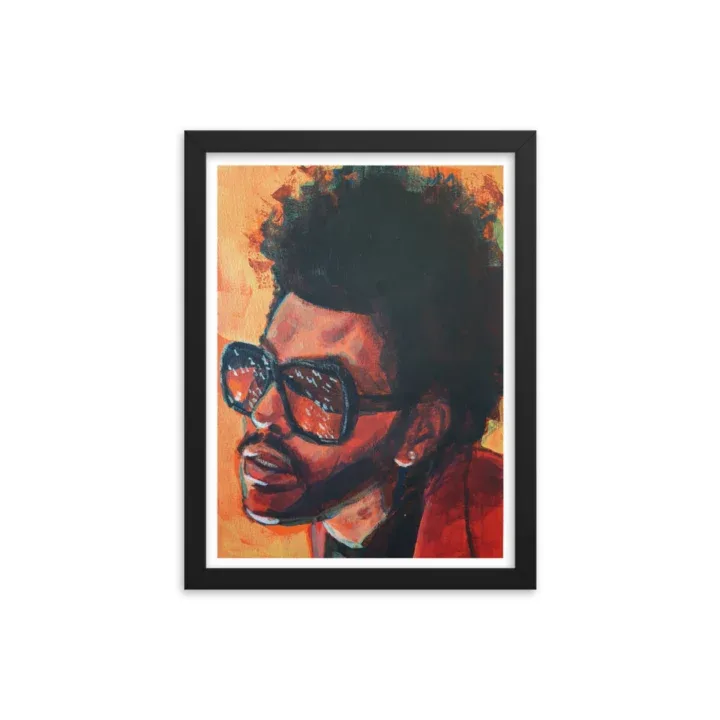 Studio Bart Carels The Weeknd Framed poster