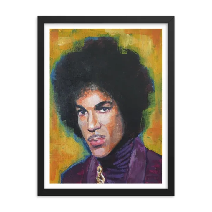 Studio Bart Carels Prince Framed poster - Prince Art Print - Prince Gift - Pop Artwork - Music Wall Art - Music Decor - Prince Painting - Image 2