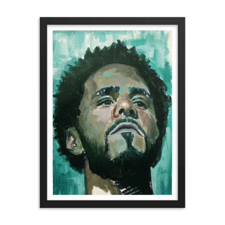 Studio Bart Carels J. Cole Framed poster - J Cole Art Print - Hip Hop Gift - Rapper Wall Art - Rap Decor - Image 2