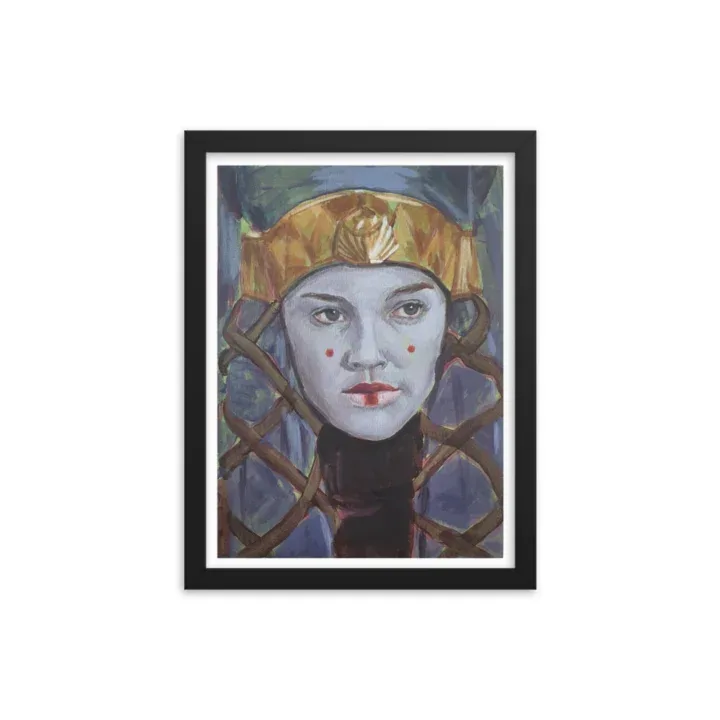 Studio Bart Carels Star Wars Queen Amidala Framed poster - Natalie Portman Art - Star Wars Print - Amidala Decor - Star Wars Wall Decoration