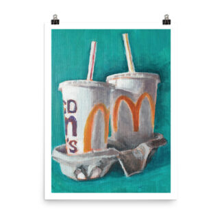 Milkshake Pop Art Print – Bold retro fast food milkshake artwork